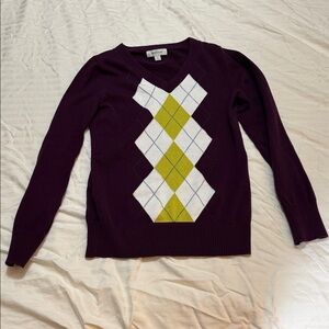 Merona Women’s Plum Argyle Sweater